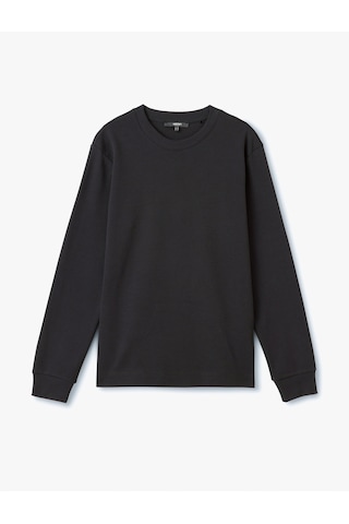 Koton Bisiklet Yaka Pamuklu Basic Sweatshirt Antrasit 5sam70008mk Antrasit
