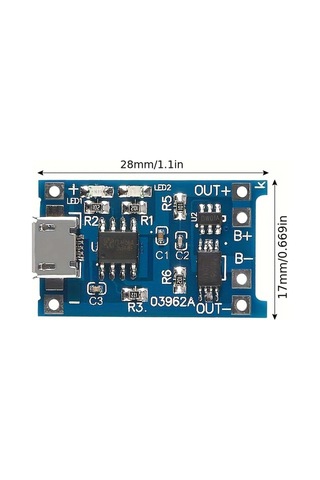 Cordial 10 Adet Mikro-10 5v 1a 18650 Lityum Pil Şarj Kartı Tp4056 Tip C Mikro Usb Şarj Modülü Koruma