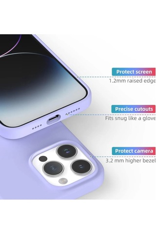 Yüksek Kaliteli İphone 13 Pro Uyumlu Kılıf Liquid Silikon Renk...