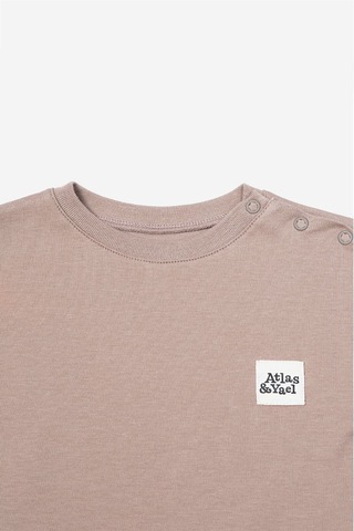 Atlasyael Atlas&yael %100 Organik Pamuk Gots Organik Belgeli Oversize Bebek Üst Sweat - Toprak