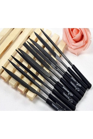 Metal Ahşap Karbon Çelik Mini Eğe Seti 10 Parça