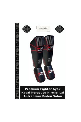 Premium Fighter Ayak Kaval Koruyucu Kırmızı Lxl Antrenman Beden Salon