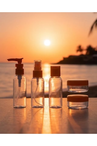 Seyahat Boy 5 Li Kozmetik Dolum Seti 30 Ml Sızdırmaz Tasarım Çok Renkli