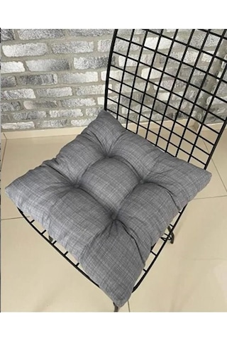 Classic Gri Pofidik Sandalye Minderi - 40x40 Cm Classic Gri Pofidik Sandalye Minderi - 40x40 Cm