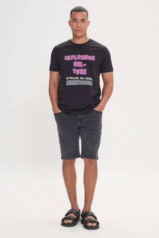 Ac&Co / Altınyıldız Classics Erkek Siyah Standart Fit Normal Kesim Bisiklet Yaka Tişört Siyah