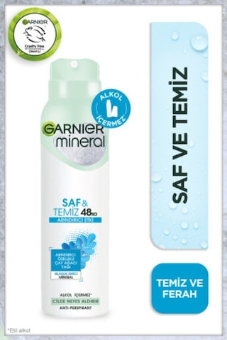 Mineral Saf&temiz Sprey Deodorant 3'lü Set