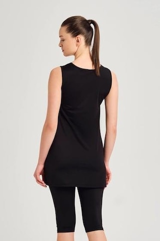 Haşema 6024 Siyah Meliha Askılı Kadın Havuz Mayosu Çok Renkli