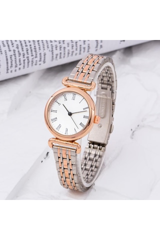 Saattino ST-304238 Tif Serisi Çelik Orta Boy Kasa Kadın Kol Saati Rose