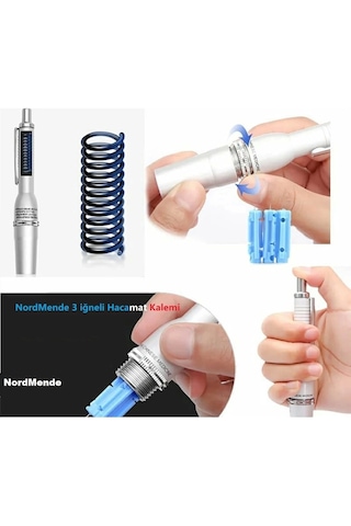 Hacamat Kalemi 3 İğneli 100 İğne Hediye Çok Renkli