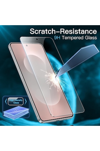 Samsung Galaxy Uyumlu S25 Edge Ekran Koruyucu Kırılmaz Temperli Cam Tam