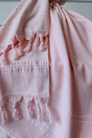 Açık Pembe Çizgili Havlu Peştemal 90x170cm - Yumuşak Plaj Havlusu- %100 Pamuk Acıkpembe Açık Pembe