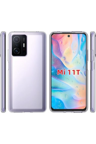 Xiaomi Mi 11T 5G Kılıf Zore Şeffaf İnce ve Esnek Süper Silikon Kılıf