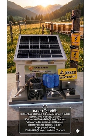 Goldenbee Combo Kit Elektrikli Çit Sistemi Domuz Ve Ayı Kovucu 1500mt Set-302