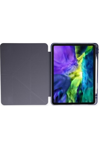 Apple Uyumlu iPad, 7. 8. 9. Nesil 2020 /2021 10.2 Kılıf Katlanır Kalemlikli Standlı Uyku Modlu Akıllı Kapak Kılıf