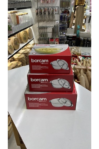 Kapaklı 3 Lü Borcam Şeffaf
