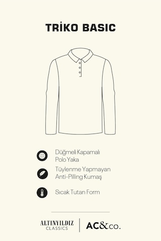 AC&Co / Altınyıldız Classics Altınyıldız Classics Tüylenme Yapmayan Anti Pilling Kumaş Standart Fit Erkek Polo Yaka Triko 4A4923100003SYHL Siyah