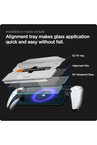 Playstation Portal İle Uyumlu Kolay Kurulum Cam Ekran Koruyucu Glas.tr Ez Fit Hd Şeffaf - Agl07183