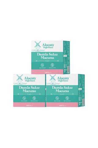 Alaçatı Değirmeni Damla Sakızlı Macun 3 X 240 Gr 3'lü Paket