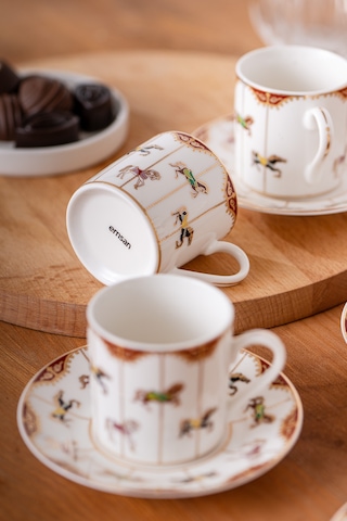 Emsan Atlıkarınca 6 Kişilik Kahve Fincan Takımı 80 ML