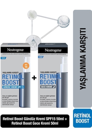 Neutrogena Retinol Boost Gündüz Kremi Antiaging 50 ml + Neutrogena Retinol Boost Gece Kremi Antiaging 50 ml
