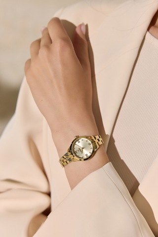Pembe/gold Accg1410 Oyster Kol Saati 28mm Pembe/gold Altın