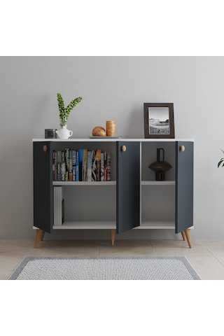 Fernıso Bohem 120 Cm Konsol Beyaz Antrasit