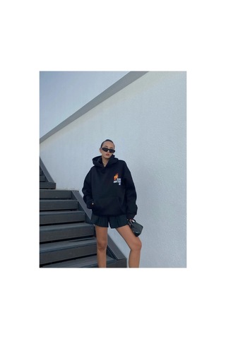 Prtnc Protonic Oversize Sweatshirt Please Dont Hurt Me Siyah Siyahdont