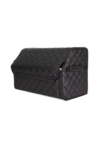 Oto Bagaj Organizeri Kapitone Deri Çanta Siyah Renk