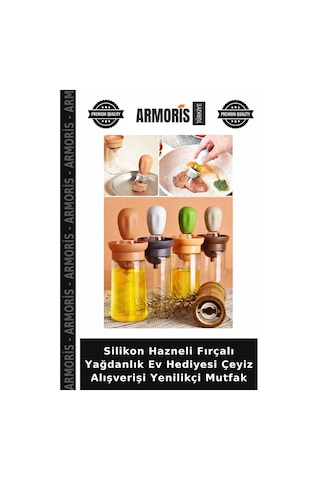 Silikon Hazneli Fırçalı Yağdanlık Ev Hediyesi Çeyiz Alışverişi Yenilikçi Mutfak