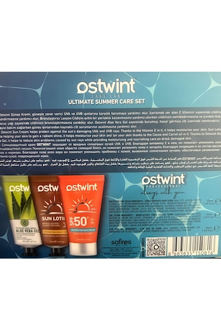 Ostwint Bronzlaştırıcı Güneş Losyonu 50 ML + Güneş Koruyucu Krem 50 ML + Aloe Vera Gel 50 ML
