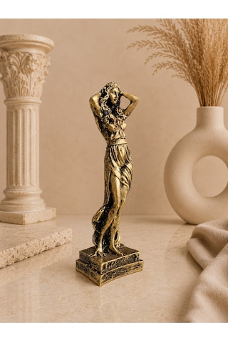Afrodit Dekoratif Biblo 14 Cm Antik Yunan Tanrıçası Heykeli Bronz Görünümlü