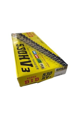 Motosiklet Zincir 530 X 128 Bakla Oringli Gold Did