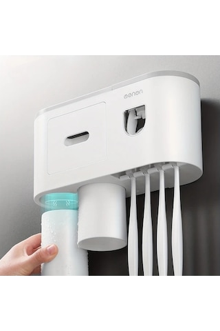 Fastbuy Challenger Siyah 3 Bardak Duvara Monte Diş Fırçası Tutucu Seti Açmaya Gerek Yok Yer Tasarruflu Siyah