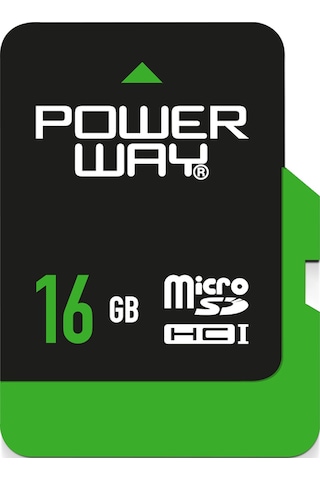 Powerway 16 GB MicroSDHC Hafıza Kartı + Adaptör