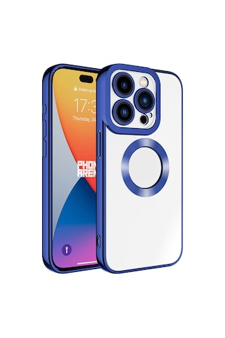 Apple Uyumlu iPhone 15 Pro Kılıf Kamera Korumalı Logo Gösteren Omega