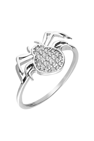 Zirkon Taşlı Spider Tasarım 925 Ayar Gümüş Bayan Yüzük (429500556)