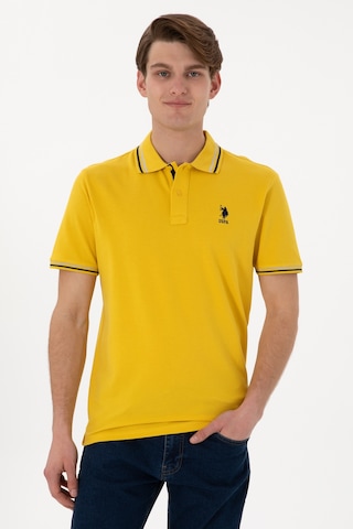 U.S. Polo Assn. Erkek Regular Fit Polo Yaka Sarı Basic Tişört 50306011-VR094