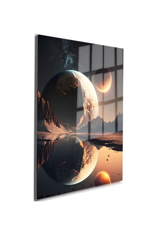 Space/uzay Yapay Zeka Özel Tasarım Cam Tablo Ofis, Mutfak Çocuk Odası, Salon 98