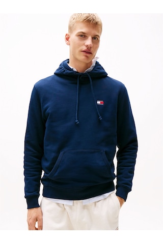 Tommy Hilfiger Tjm Reg Badge Hoodıe Ext Erkek Mavi Kazak - Dm0dm20258