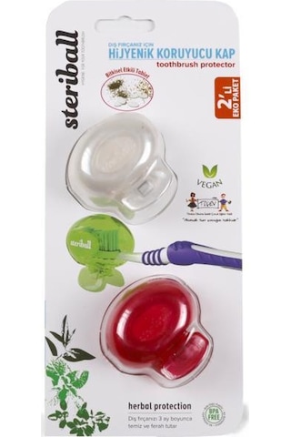 Steriball Diş Fırçası Koruma Kabı 2'li