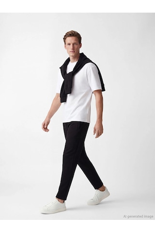 LC Waikiki Southblue Siyah Standart Kalıp Erkek Eşofman Altı New Black