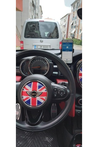 Mini Cooper F Serisi Uyumlu Direksiyon Göbeği Sticker Union Jk F5