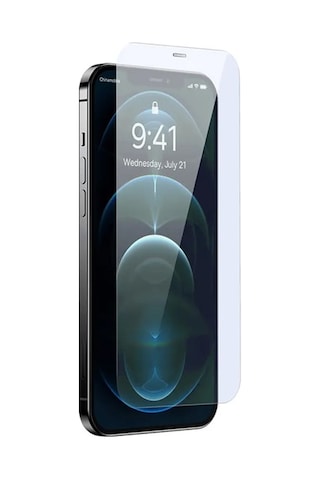 Baseus Crystal 0.3mm Apple Uyumlu iPhone 12 Pro Max Tempered Ekran Koruyucu 2