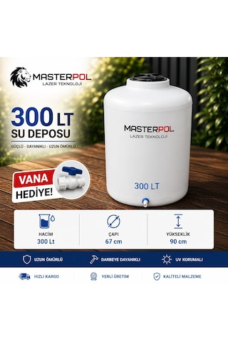300 Lt Dikey Su Deposu Tankı Bidonu Karavan