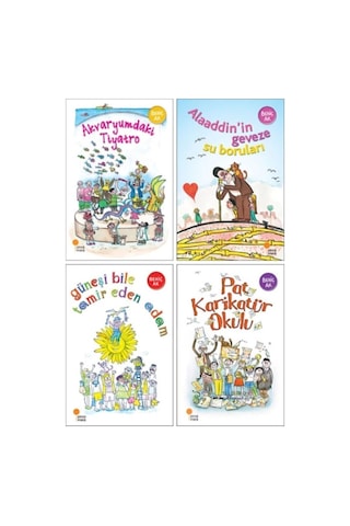 Behiç Ak - 4 Kitap Set - Akvaryumdaki Tiyatro - Güneşi Bile Tamir Eden Adam - Pat Karikatür Okulu