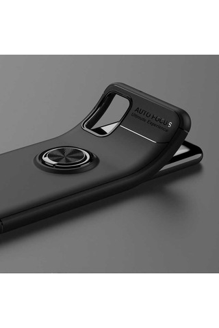 Samsung Uyumlu Galaxy A02s Kılıf Zore Ravel Silikon Kapak Siyah-Mavi