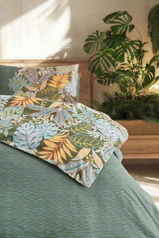 Doqu Home Jungle Muse Ranforce Nevresim Takımı Çift Solarıs Yeşil