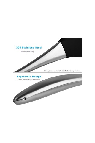 Yapışmaz Tencereler İçin 14-1/5 İnç Silikon Wok Spatula, Bpa İçermeyen 600 F Paslanmaz Çelik Spatula