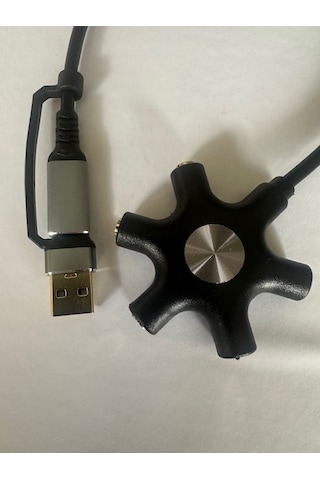 5 Çıkışlı Usb Ses Kartı 5 Port Usb Ses Kartı