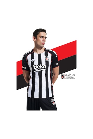 Beşiktaş Lisanslı 25/26 Siyah Beyaz Çubuklu Forma Siyah - Beyaz